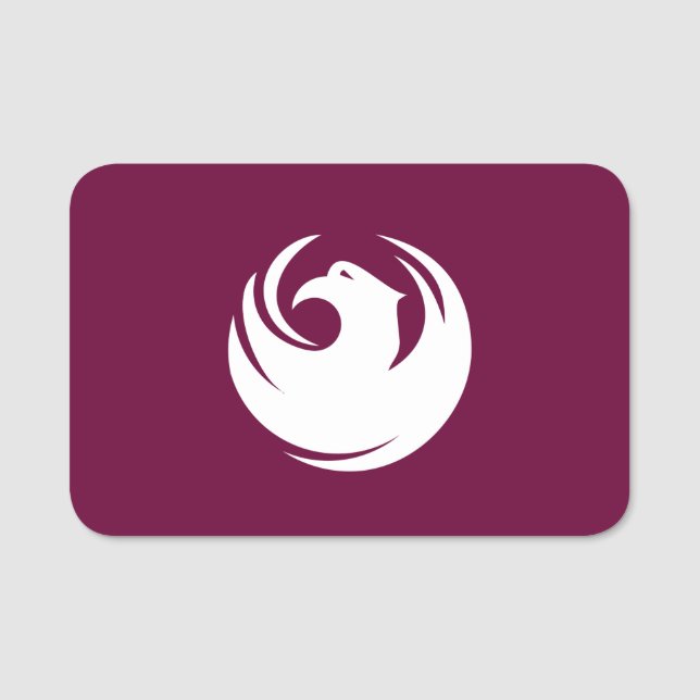 Porte-nom Patriotic name tag with flag of Phoenix City (Devant)