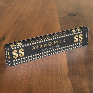 Porte-nom Patron Bling VIP