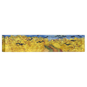 Porte-nom Peinture impressionniste Champs de blé de Van Gogh