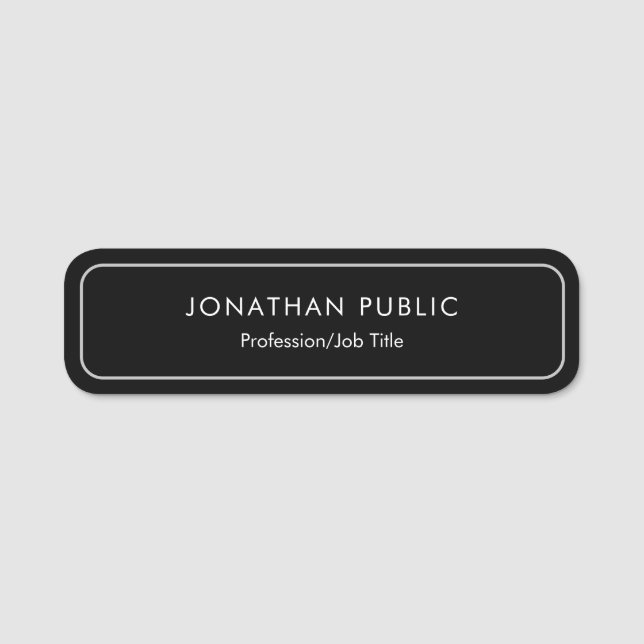 Porte-nom Personalized Simple Template Upload Your Logo to (Devant)