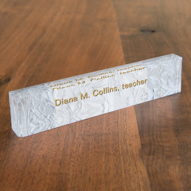 Porte-nom Personnalisation du verre texturé (Taille)