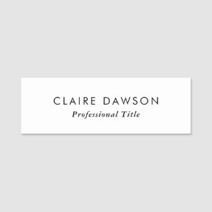 Porte-nom Personnalisation minimale classique moderne