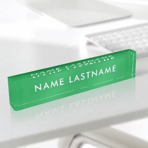 Porte-nom Personnalisé Lumineux Kelly Vert Moderne Simple Mi