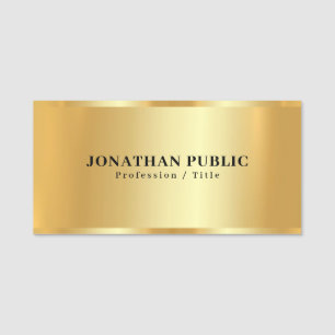 Porte-nom Personnalisé Professionnel Élégant tendance Or gla