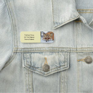 Porte-nom Personnalisez ce mignon renard dormant Nature anim