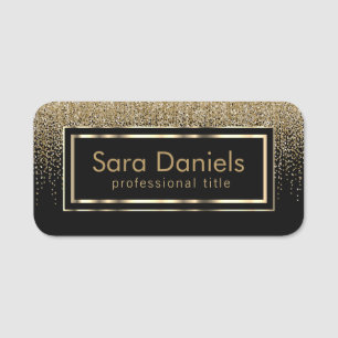 Porte-nom Personnalisez les affaires Black and Gold
