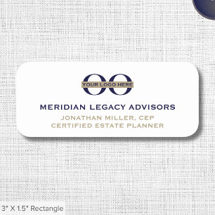 Porte-nom Personnel du logo de l'entreprise