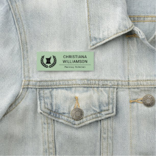 Porte-nom Pharmaciste Élégant Personnalisé Employé de la pha
