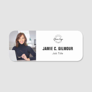 Porte-nom Photo d'employé logo d'entreprise personnalisé mag