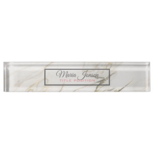 Porte-nom Pierre de marbre moderne