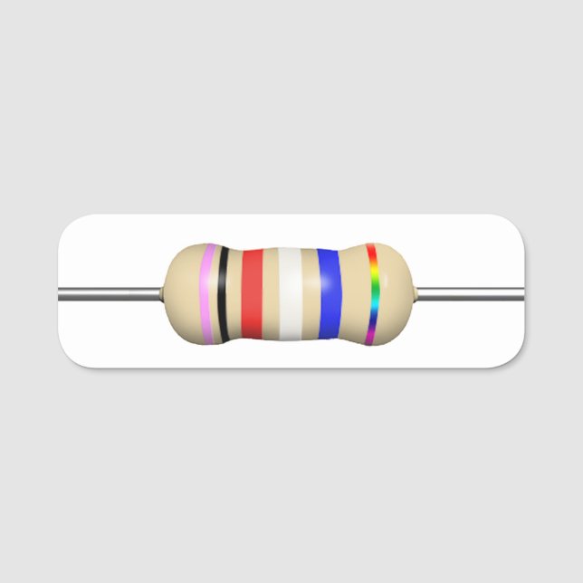 Porte-nom Pince de résistance 1x3 (Devant)