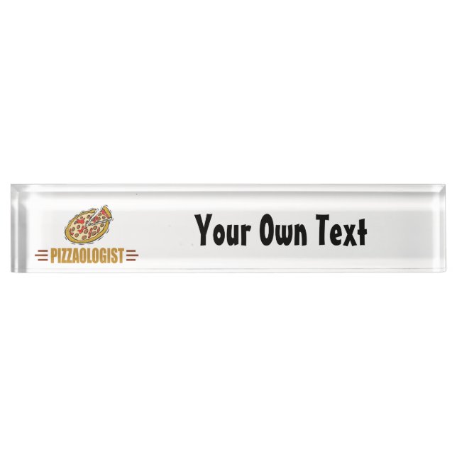 Porte-nom Pizza personnalisée (Devant)