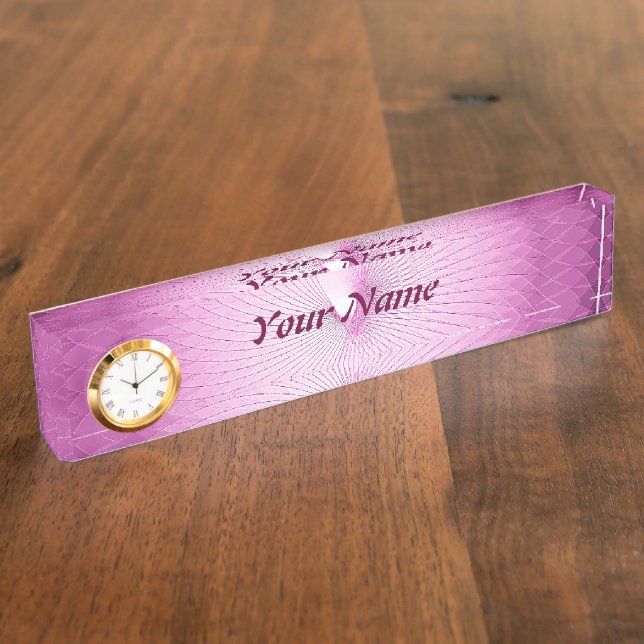 Porte-nom Plafond rose (Taille)
