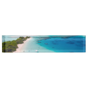 Porte-nom Plage tropicale