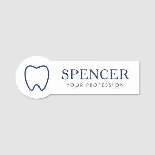 Porte-nom Plan dentaire bleu foncé dentiste dentaire