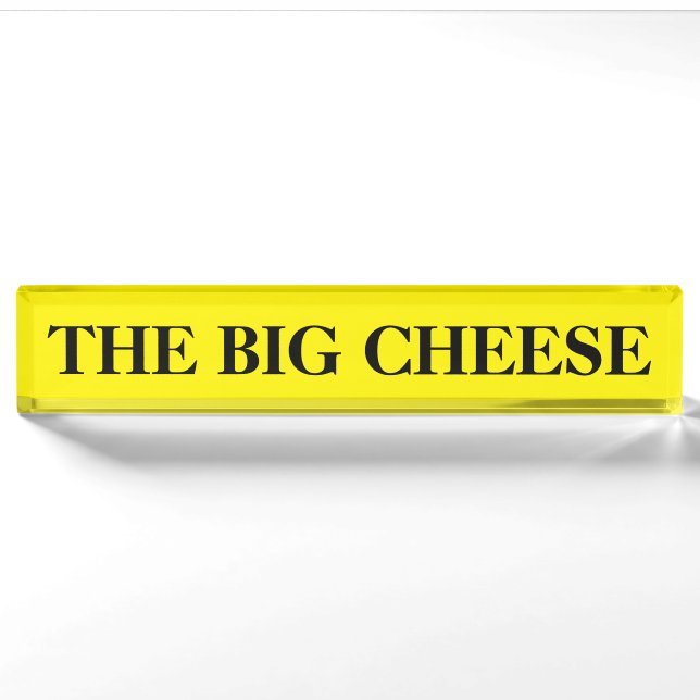 Porte-nom Plaque Boss Big Cheese Desk (Devant)