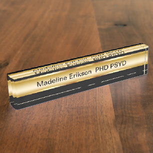 Porte-nom Plaque chique de bureau de psychologue