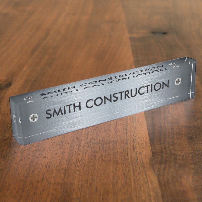 Porte-nom Plaque de bureau de thème de construction (Taille)