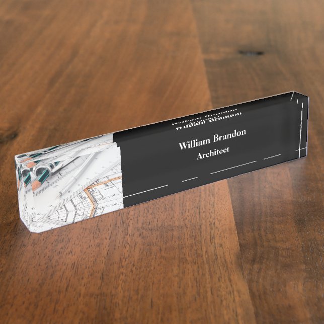 Porte-nom Plaque De Bureau Exécutif Pour Un Architecte (Taille)