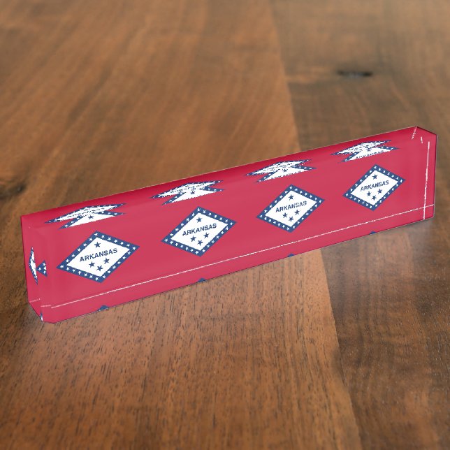 Porte-nom Plaque de bureau patriotique avec Drapeau de l'Ark (Taille)