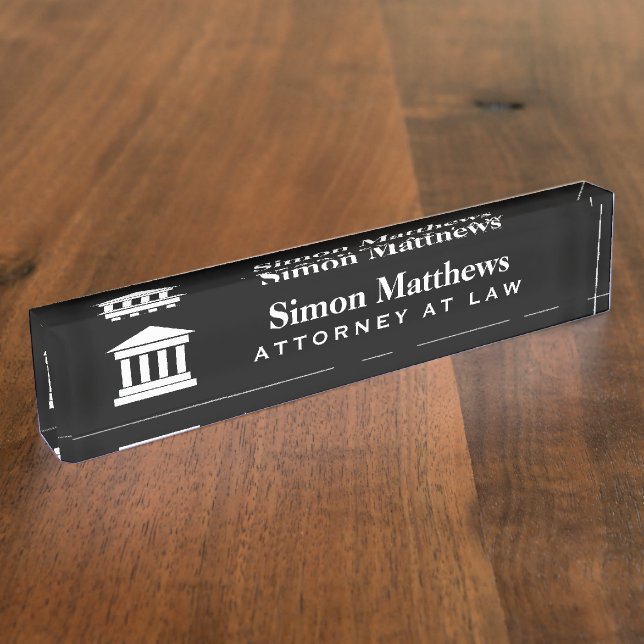 Porte-nom Plaque de nom de bureau acrylique personnalisée po (Taille)
