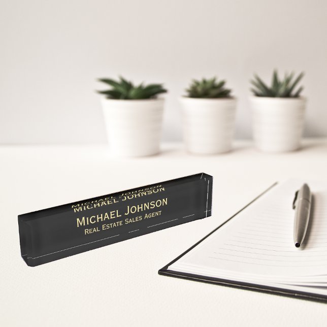 Porte-nom Plaque de nom de bureau personnalisée (Custom Personalized Office Title Desk Name Plate)