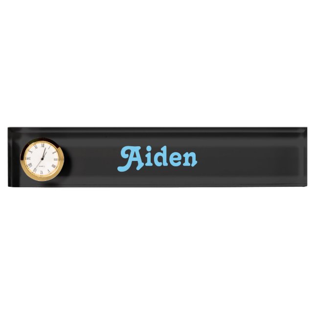 Porte-nom Plaque de nom du bureau Aiden (Devant)