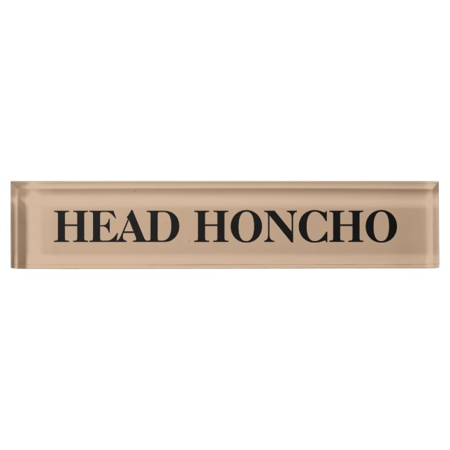 Porte-nom Plaque de nom du bureau de Honcho Head (Devant)