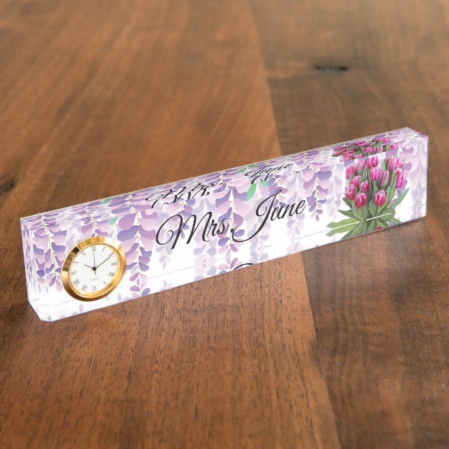 Porte-nom Plaque de nom du bureau de l'enseignant (Taille)