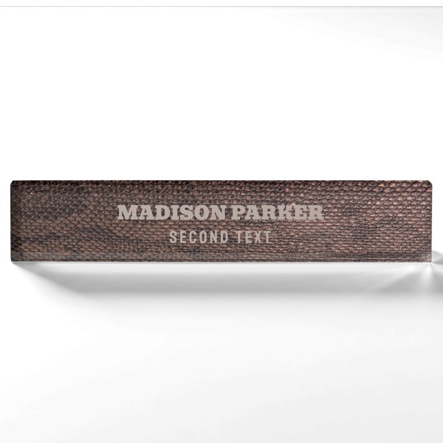 Porte-nom Plaque de nom du bureau d'impression Snakeskin Bro (Devant)