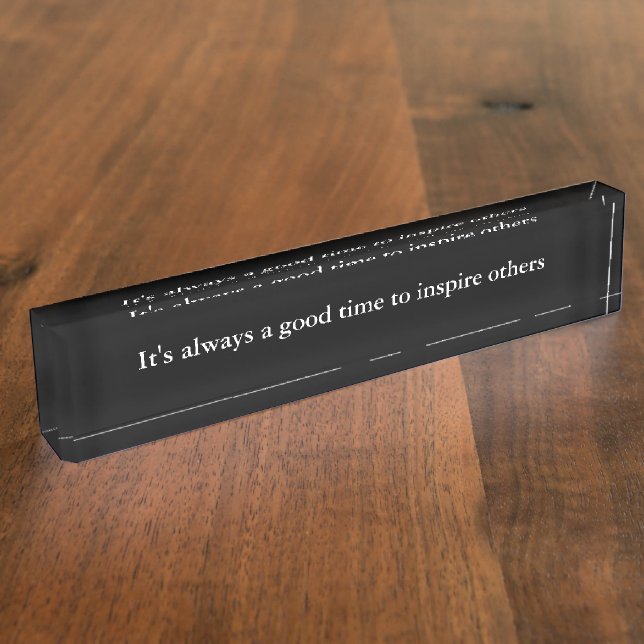 Porte-nom Plaque de nom du bureau d'inspiration professionne (Taille)