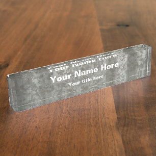 Porte-nom Plaque de nom du bureau en acier galvanisé