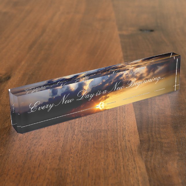 Porte-nom Plaque de nom du bureau HAMbyWG - Nouveaux débuts (Taille)