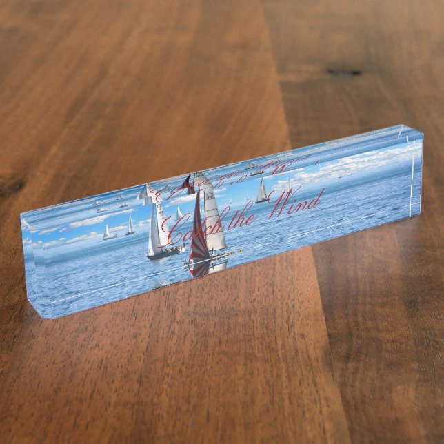Porte-nom Plaque de nom du bureau HAMbyWG - Voile (Taille)