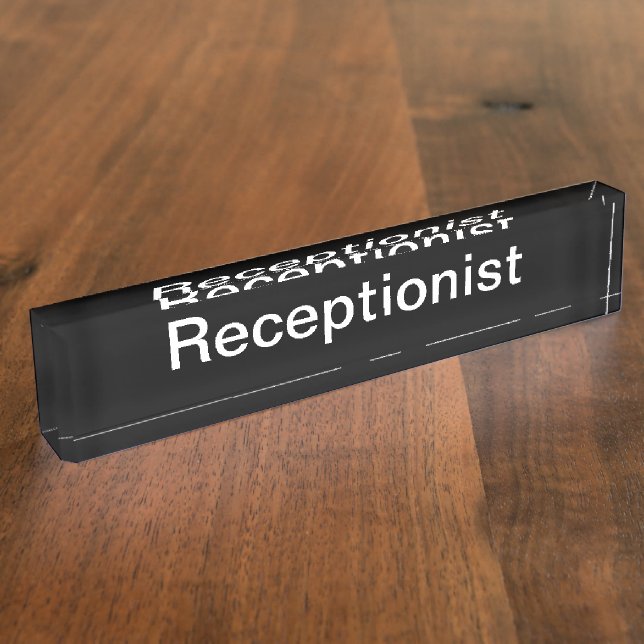 Porte-nom Plaque de nom simple du bureau réceptionniste (Taille)