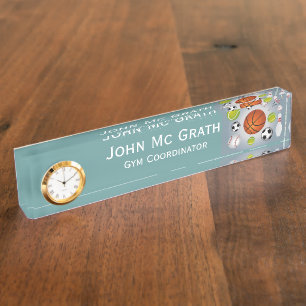 Porte-nom Plaque d'identification de bureau de boules de