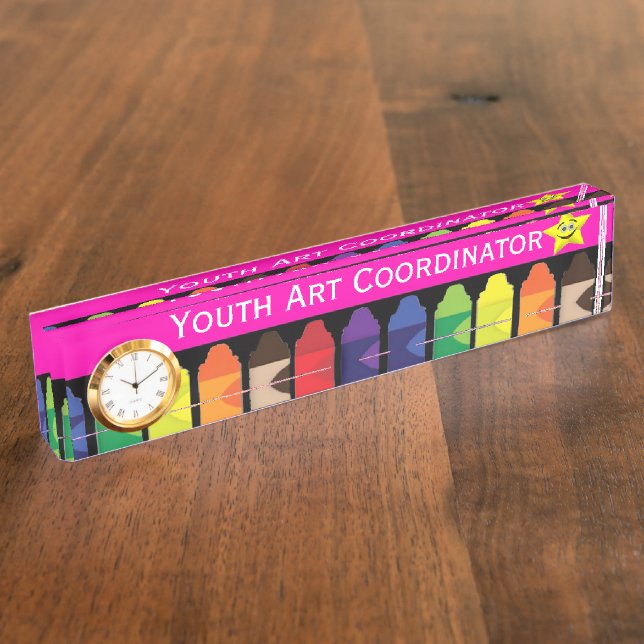 Porte-nom Plaque d'identification de bureau de crayons avec (Taille)