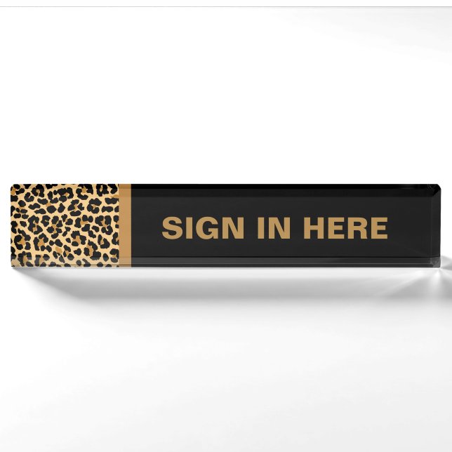 Porte-nom Plaque d'identification de bureau fait sur (Devant)