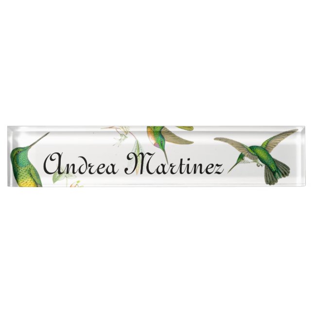 Porte-nom Plaque d'identification de colibris (Devant)