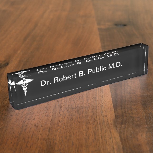 Porte-nom Plaque d'identification de docteur Desk de (Taille)