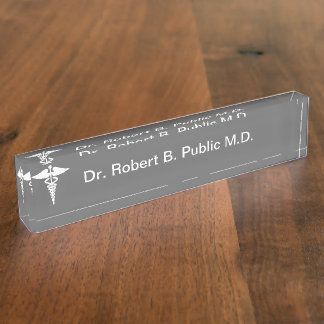 Porte-nom Plaque d'identification de docteur Desk de