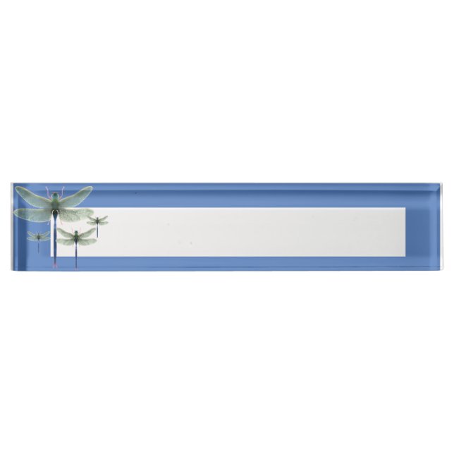 Porte-nom Plaque d'identification de la libellule arc-en-cie (Devant)