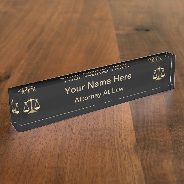 Porte-nom Plaque d'identification de mandataire simple de (Taille)