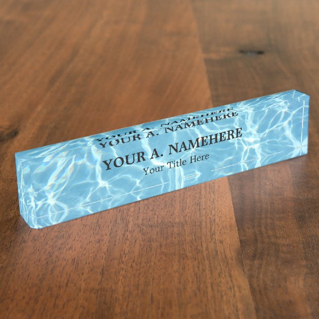 Porte-nom Plaque d'identification du bureau d'eau de la pisc (Taille)