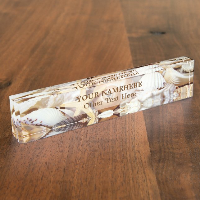 Porte-nom Plaque d'identification du bureau des coquillages (Taille)