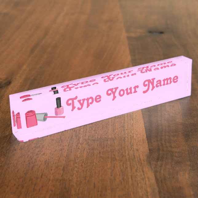 Porte-nom Plaque d'identification personnalisable de vernis (Taille)