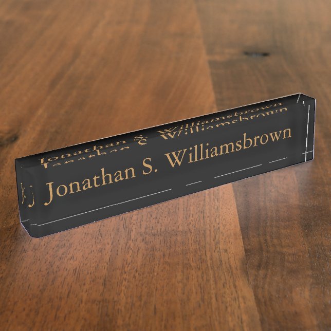 Porte-nom Plaque d'identification personnalisée de bureau (Taille)
