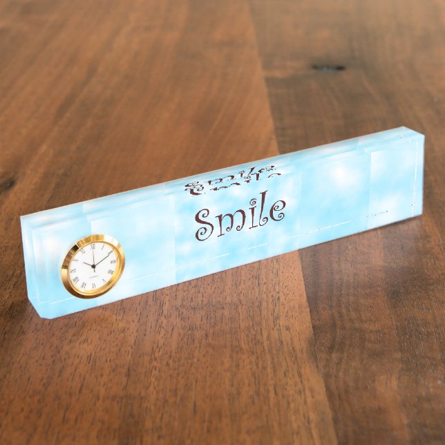 Porte-nom Plaque du nom du sourire (Taille)