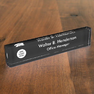 Porte-nom Plaque exécutive de nom de bureau de logo