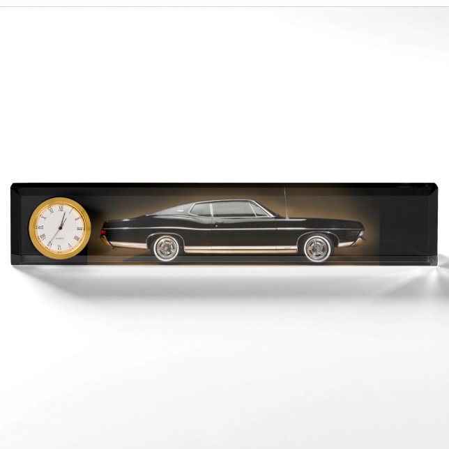 Porte-nom Plaque signalétique de bureau avec la voiture (Devant)